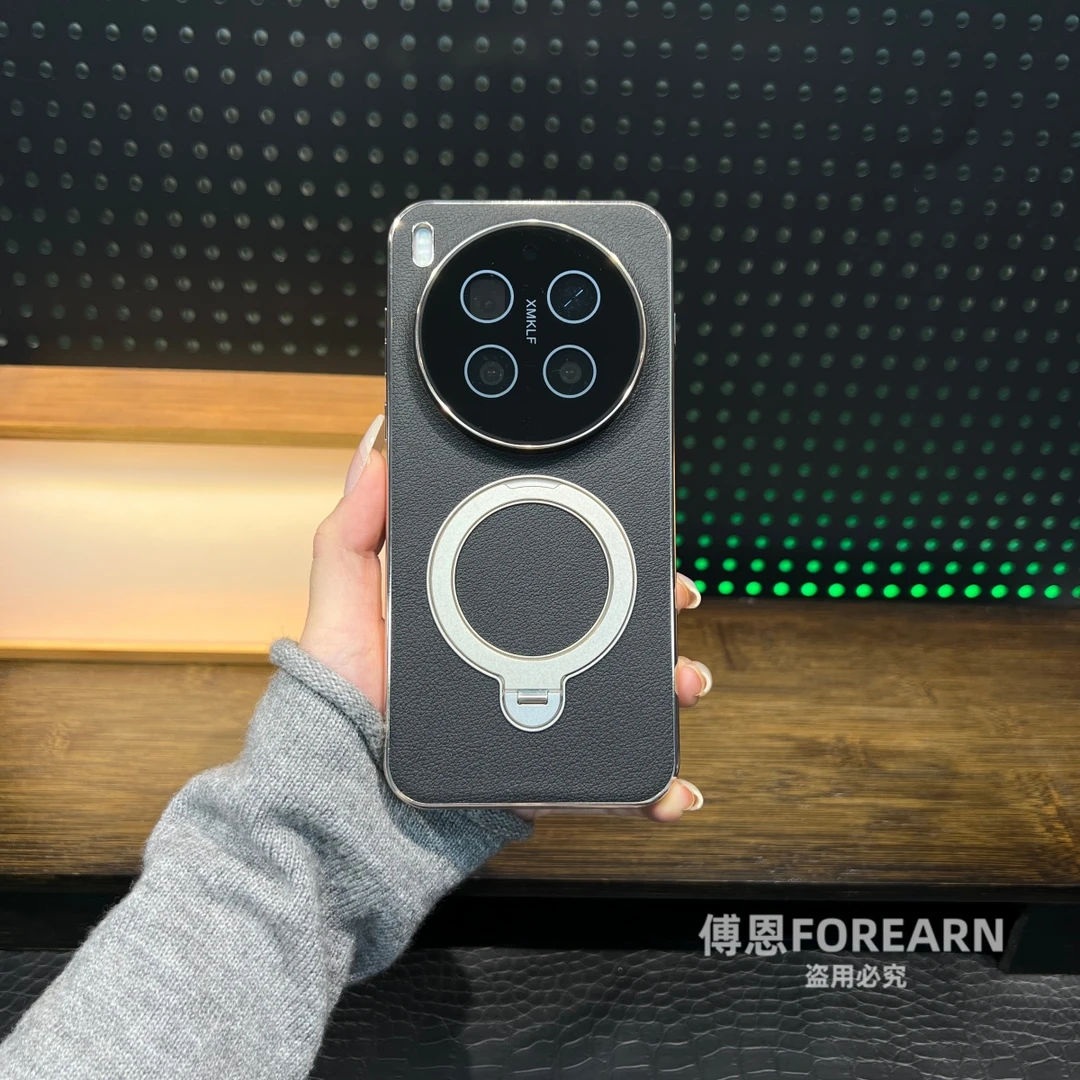 适用于vivo x300手机壳vivo x300pro保护套新款男女支架真皮防摔