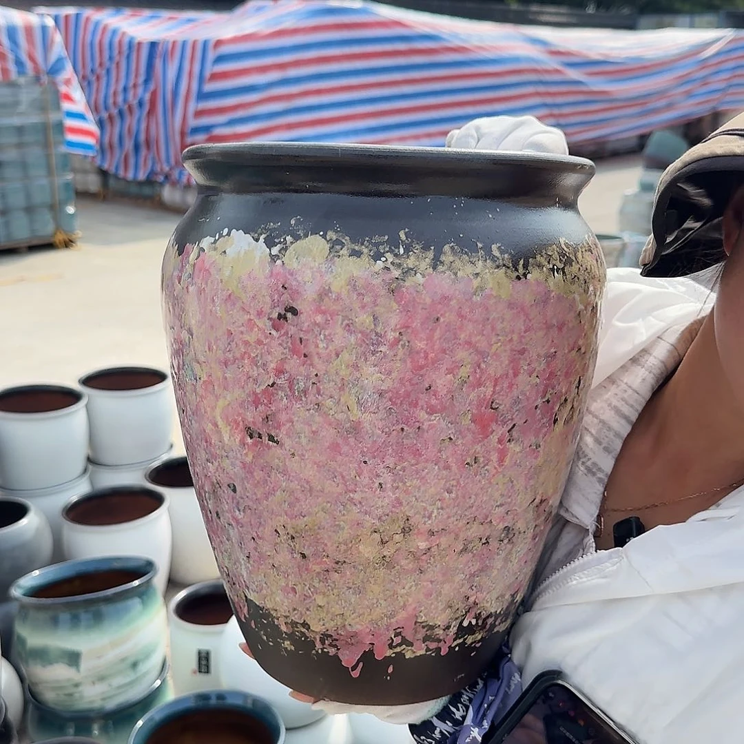 紫砂花盆王嫂花盆0716-129高33口25