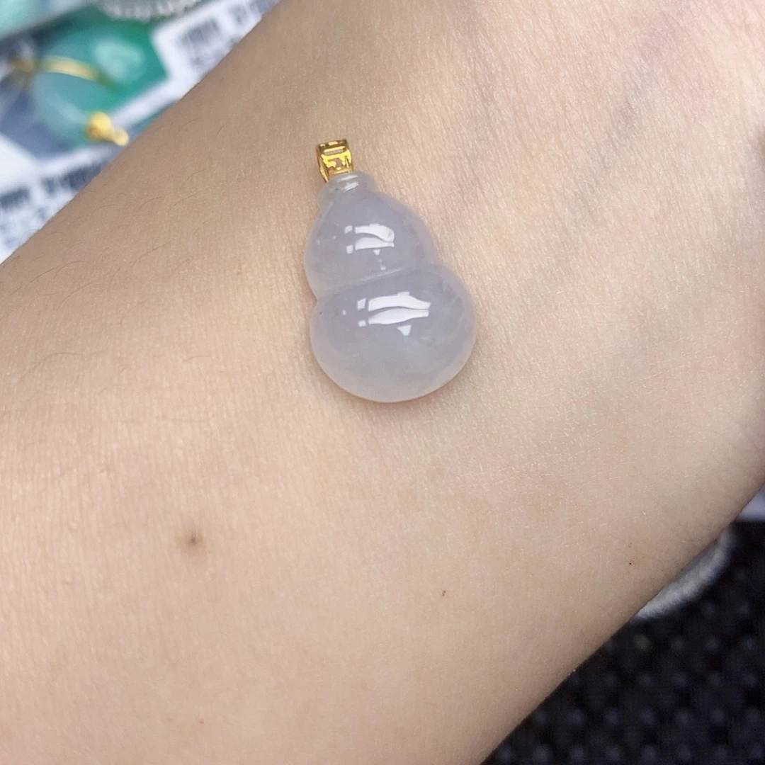 翡翠18K金镶嵌颈饰天然缅甸翡翠a货百元以上9元证书费自理