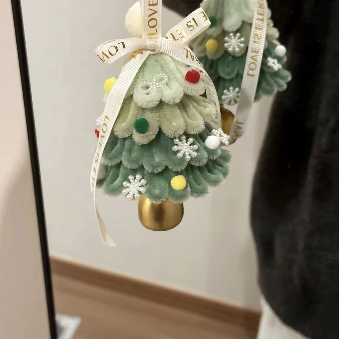 扭扭棒圣诞树圣诞花环挂件手工diy材料包圣诞节装饰车挂创意礼物