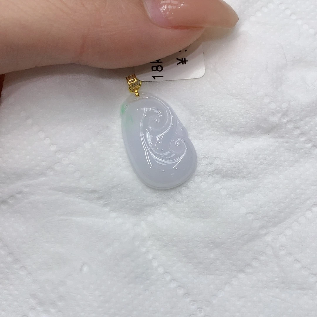颈饰18K金镶嵌翡翠11111111111