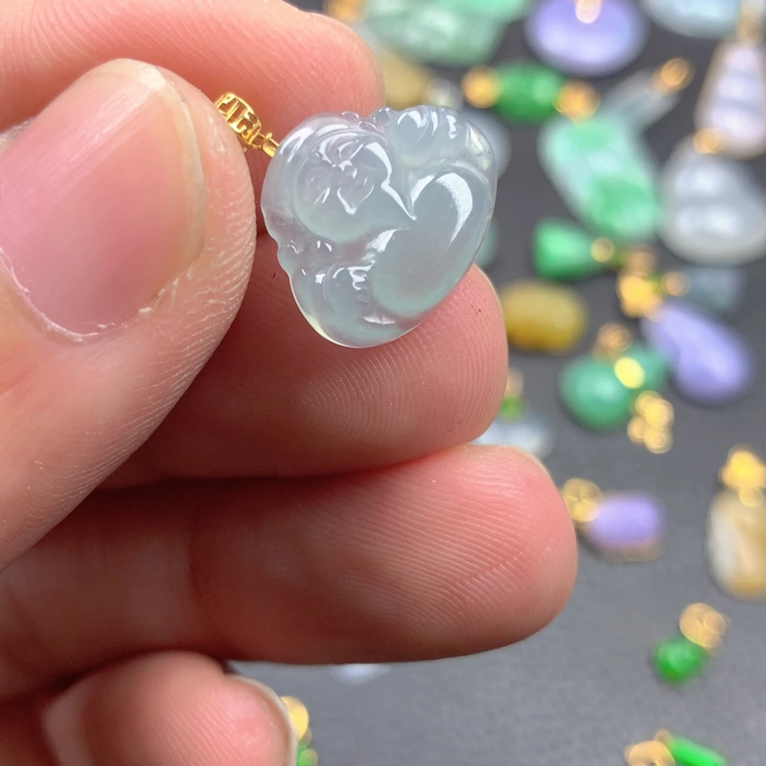 【闪购商品】颈饰18K金镶嵌翡翠翡翠