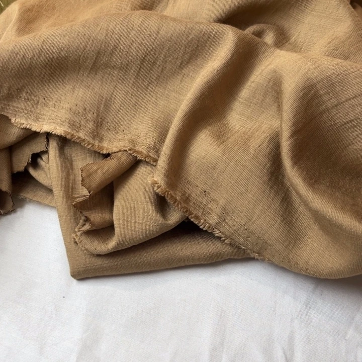 卡其色麻棉2米。