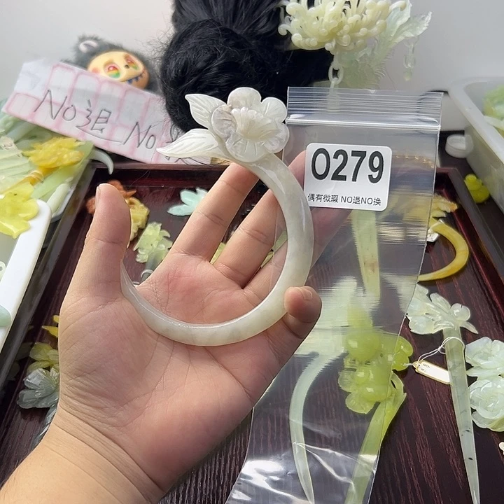 合金蛇纹石玉发饰小***啊