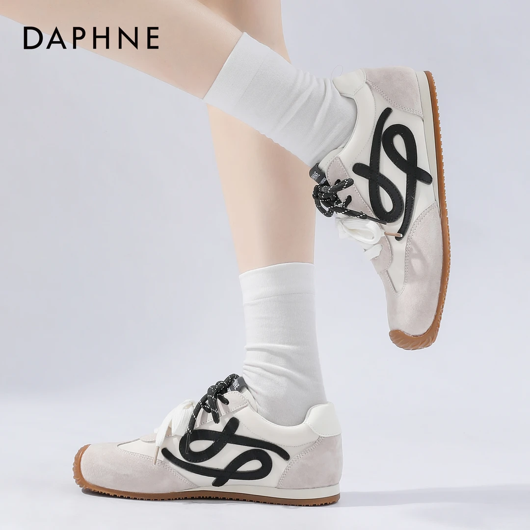 Daphne/达芙妮2025冬季爆款德训鞋加厚时尚休闲百搭潮流防水女鞋