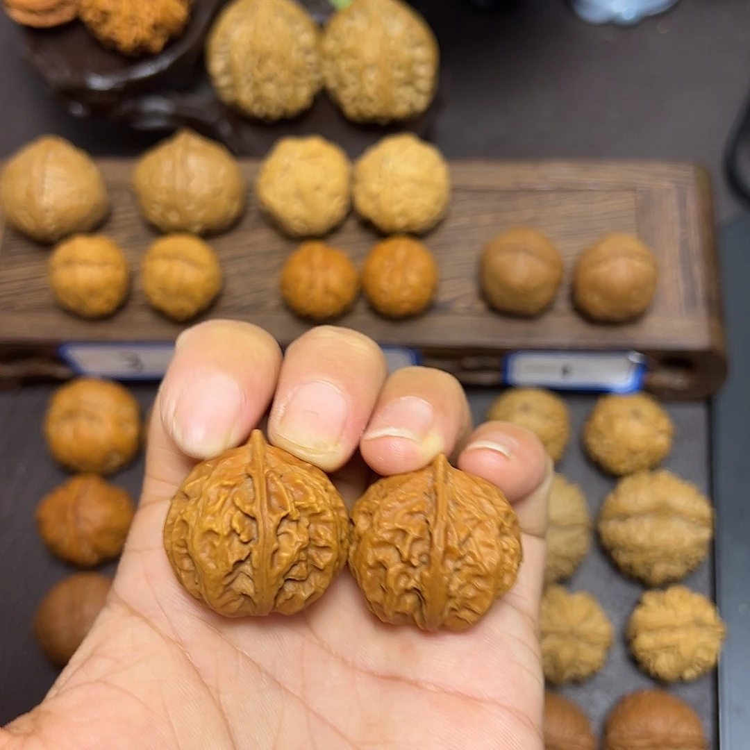 胡***羊文玩核桃把件矮桩灯笼28