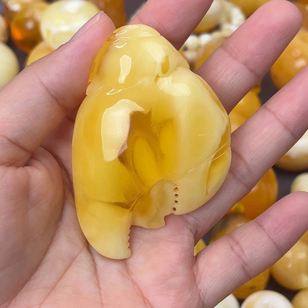 裸石虫珀未镶嵌蟹嵌