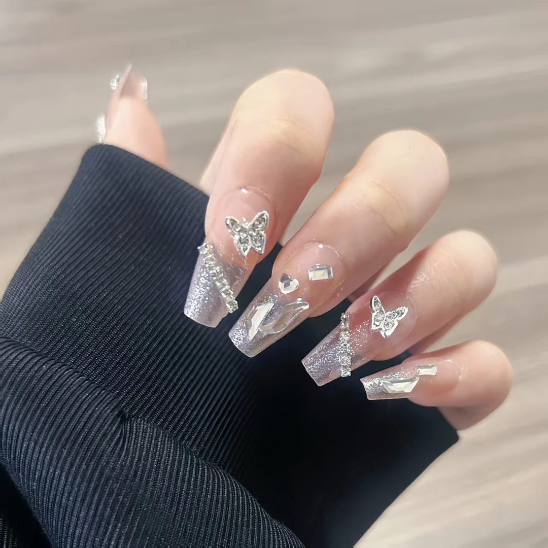 甲片纯指甲贴风成品穿戴甲美甲贴光疗长款可拆卸手工欲