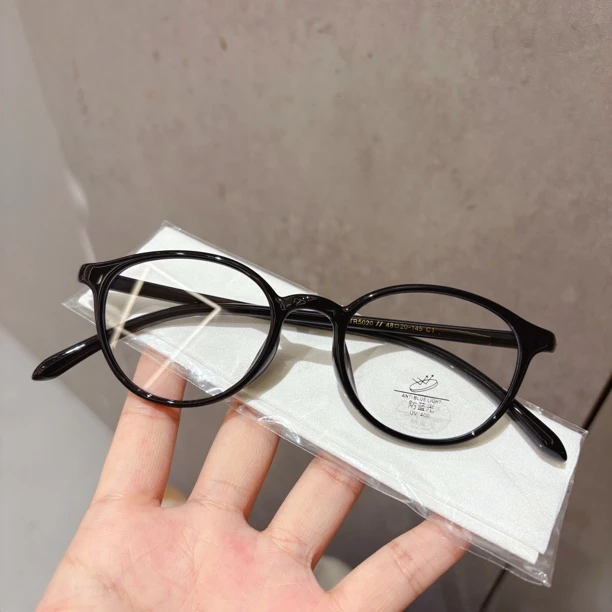 茶色超轻眼镜女近视可配度数防蓝光高级感显脸小平光玳瑁眼睛镜架