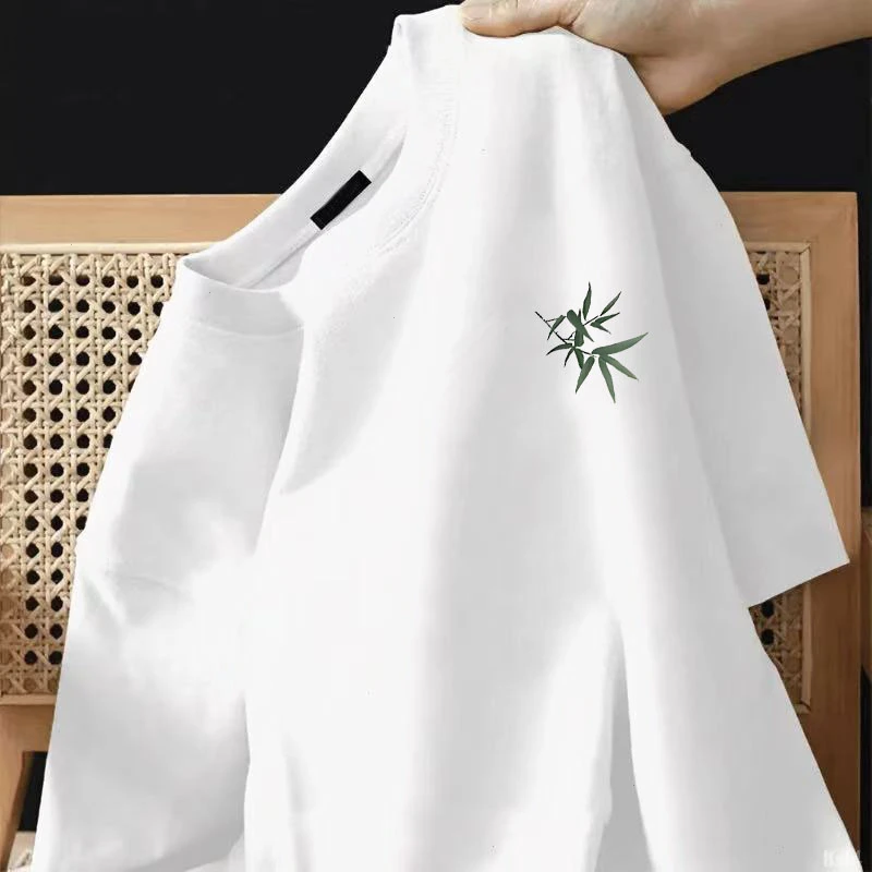 【源头工厂】夏季爆款印花宽松男生简约百搭男士短袖t恤透气半袖潮