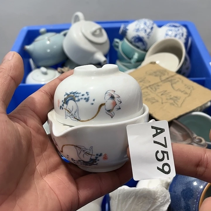 茶具默认微瑕瓷器、茶具、壶、摆件，介意勿拍