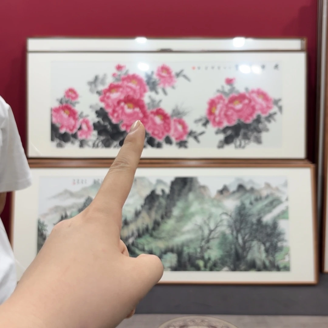 国画带框绘画210/80尺寸