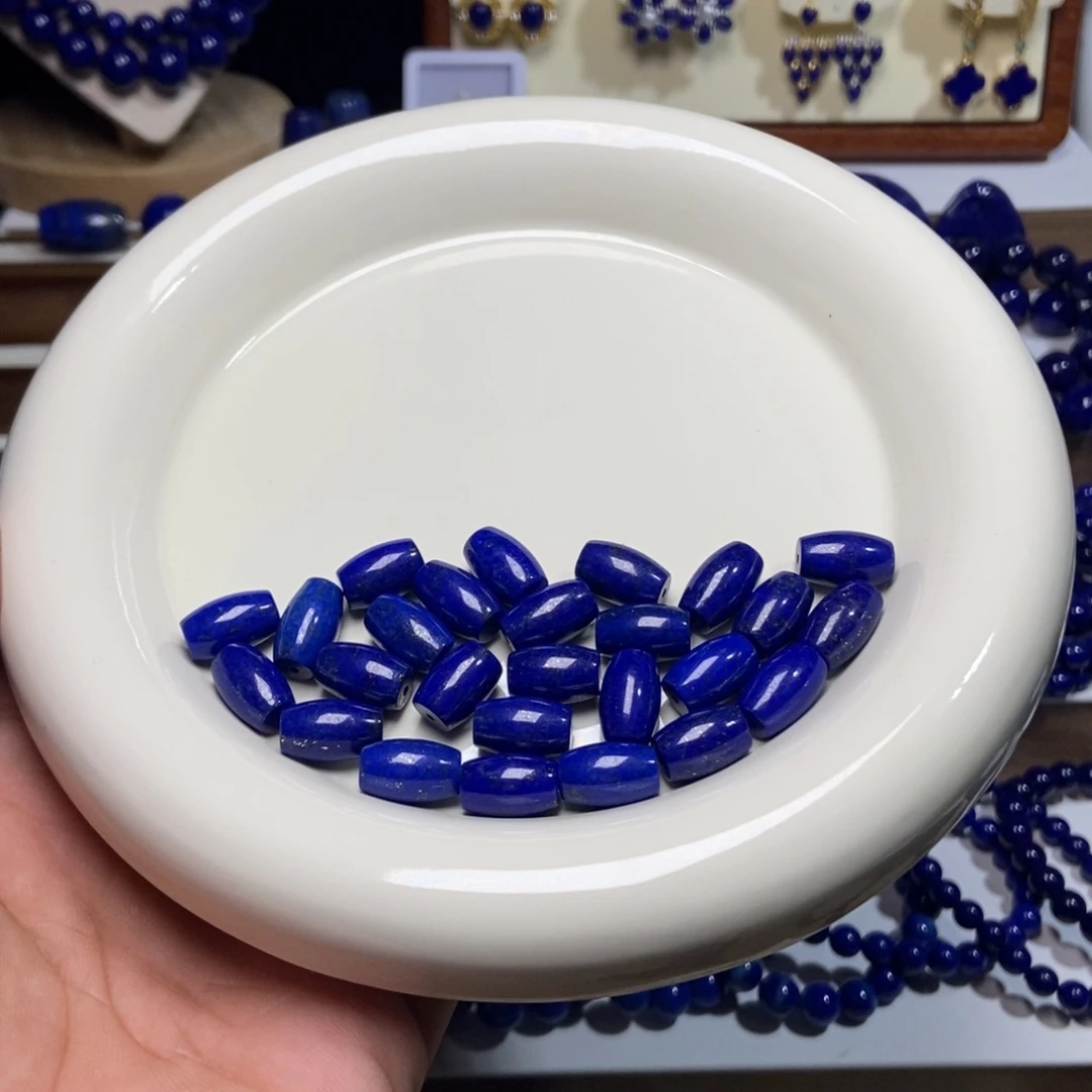 青金石未镶嵌福利 精品 桶珠#多样性发一#对孔12+