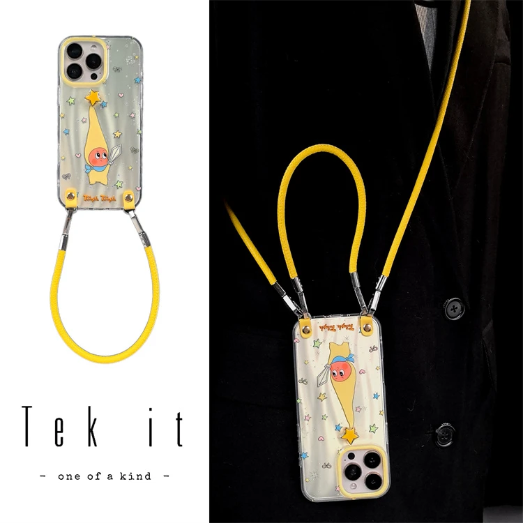 ins可爱高帽持剑星星小人适用iPhone16pro手机壳15promax手提14女