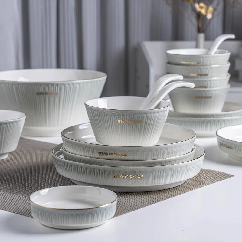 deardali餐具轻奢碗碟套装家用碗盘豪华碗筷盘子乔迁之喜入宅礼物