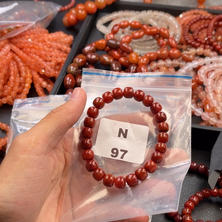 南红玛瑙未镶嵌多样性发货默认微瑕称重9mm