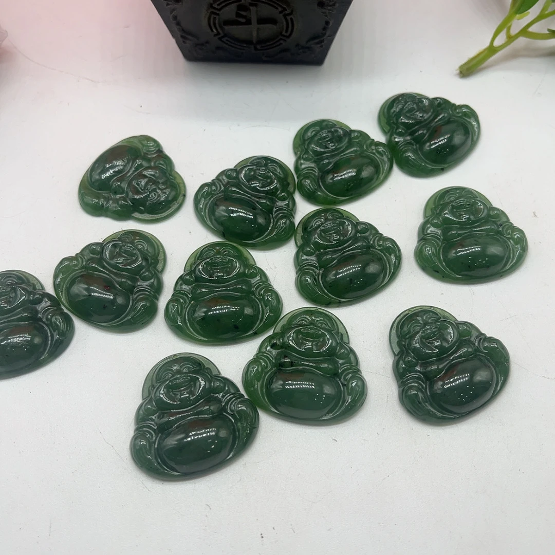 【玉美人】和田玉碧玉佛公吊坠约卡30（多样性发货拍一发一）