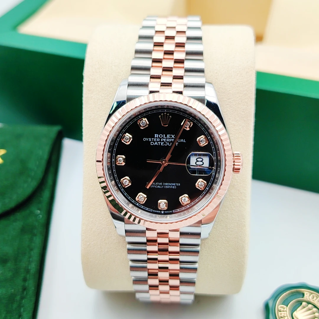 99新 Rolex/劳力士 日志系列126231/36mm/黑盘原钻/自动机芯/女表