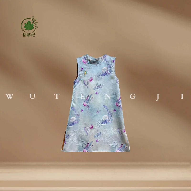 现货【芷荷】【100木薯丝】2025夏季新款新中式女宝国风连衣裙25CT799