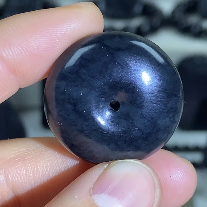 和田玉（墨玉）未镶嵌颈饰平安扣福利