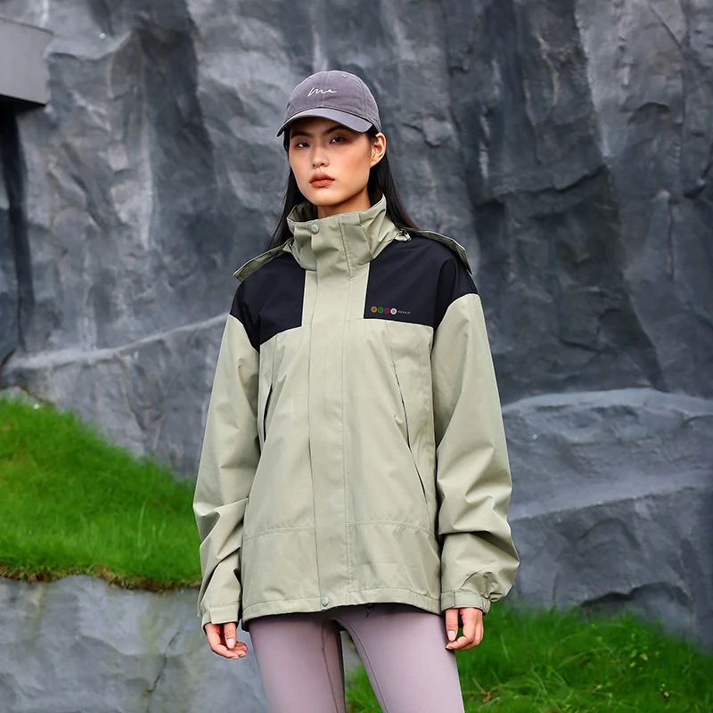 OULLA山野三合一防风内胆外套徒步登山户外保暖风衣EM5006