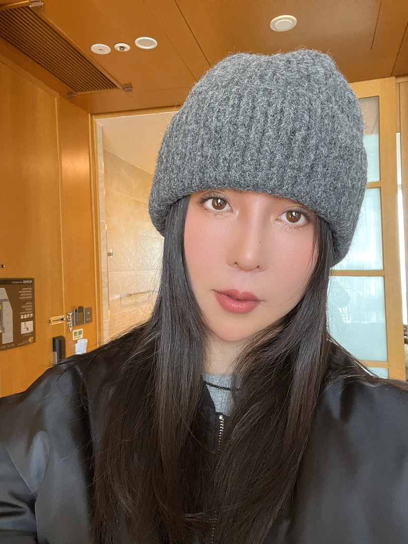 Amarilli 韩版百搭护耳冷帽大头围显脸小帽子