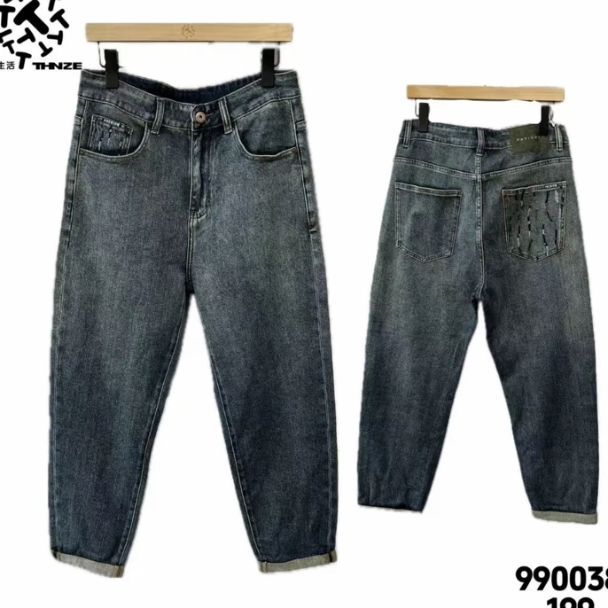 含辰生活男士微弹男款时尚老爹裤秋季潮流百搭牛仔裤990038