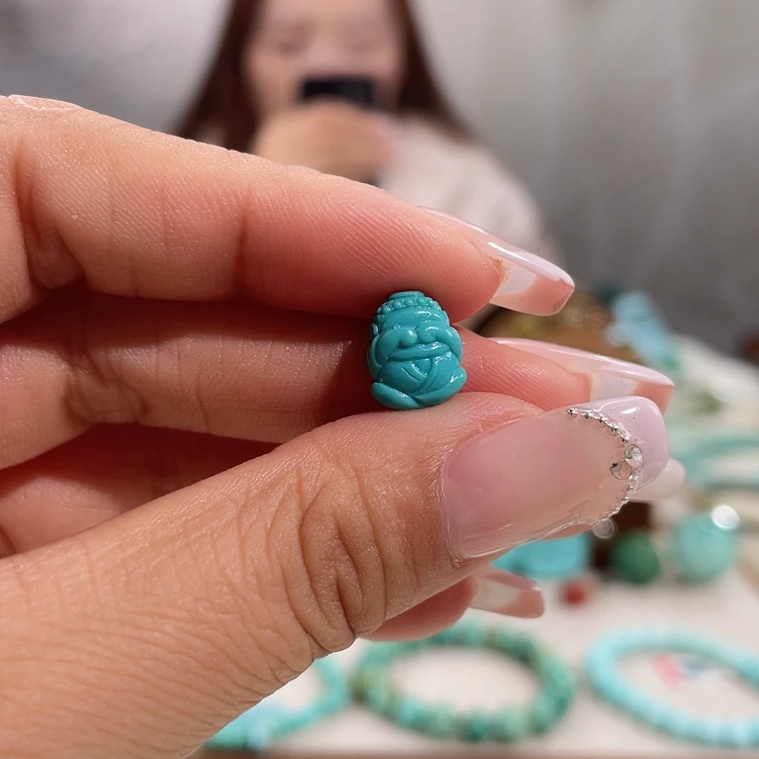 绿松石未镶嵌玉化宝宝佛