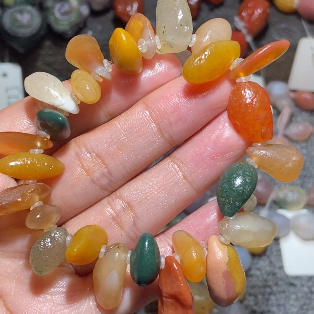 未镶嵌玛瑙/玉髓珠宝半成品