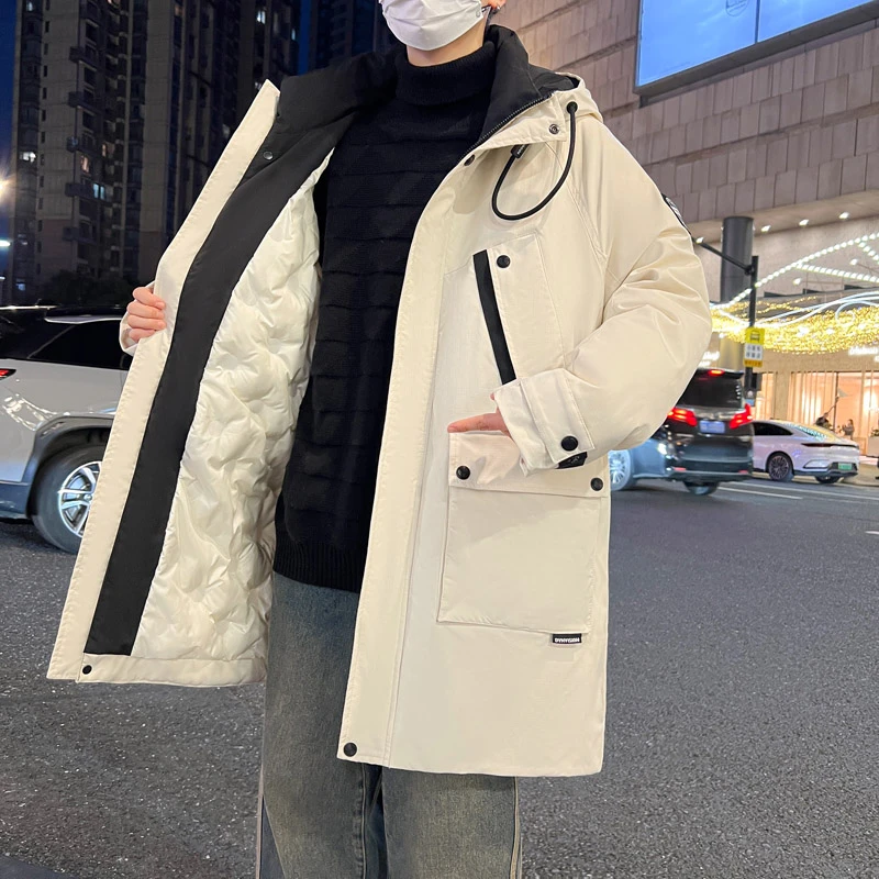 冬季外套男款棉服加厚保暖中长款青少年2024新款棉衣棉袄派克服潮