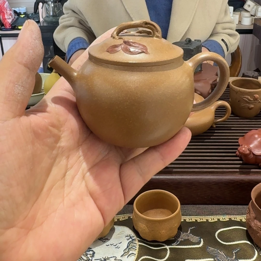 紫砂茶壶一叶知秋微微瑕