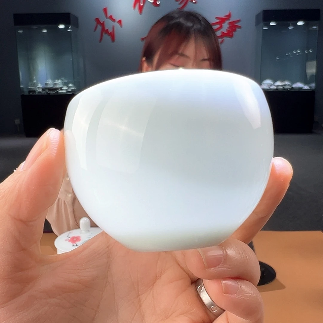 瓷柴窑素胎小缸杯