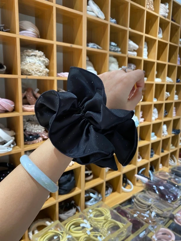 【大星星】日韩原创设计发圈发绳韩版复古头饰头绳缎面优雅时尚