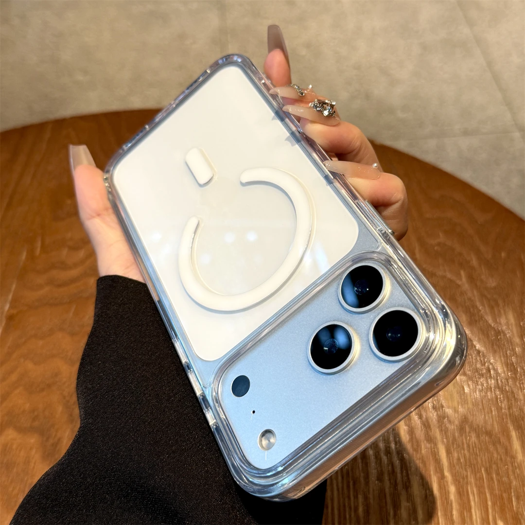 适用苹果17promax手机壳磁吸透明男女高级感全包防摔超薄硅胶简约