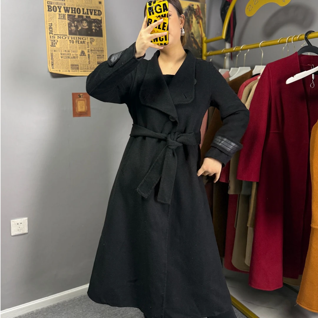 女生时尚双面大衣外套