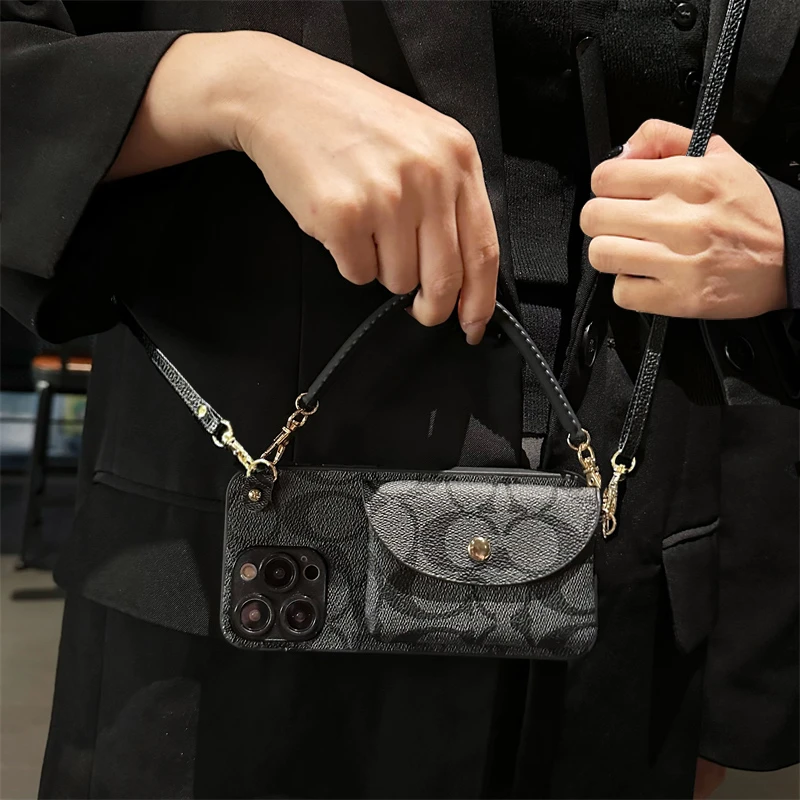 适用vivoX27pro手机壳x23幻彩版斜挎U3带卡夹x20卡包x9s零钱包x7