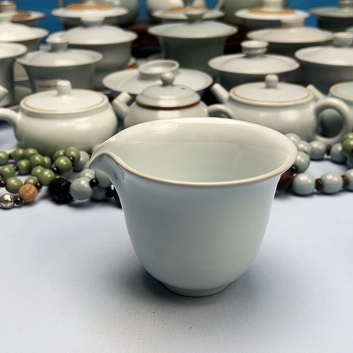 杯月白釉公道杯原矿原釉原产地