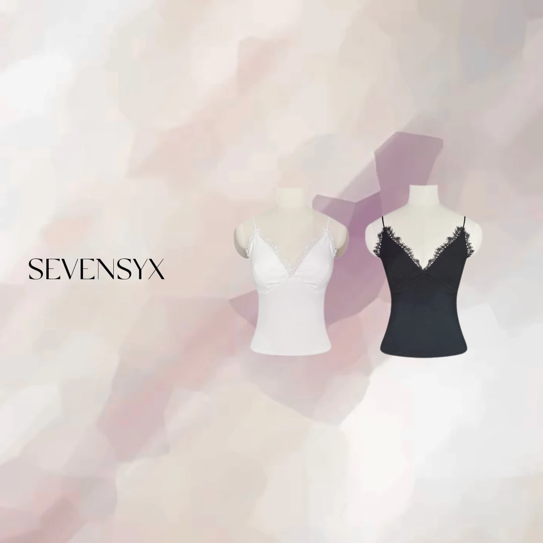 【25两色新款蕾丝吊带】时尚 轻奢 百搭 舒适  带胸垫 肩带可调节