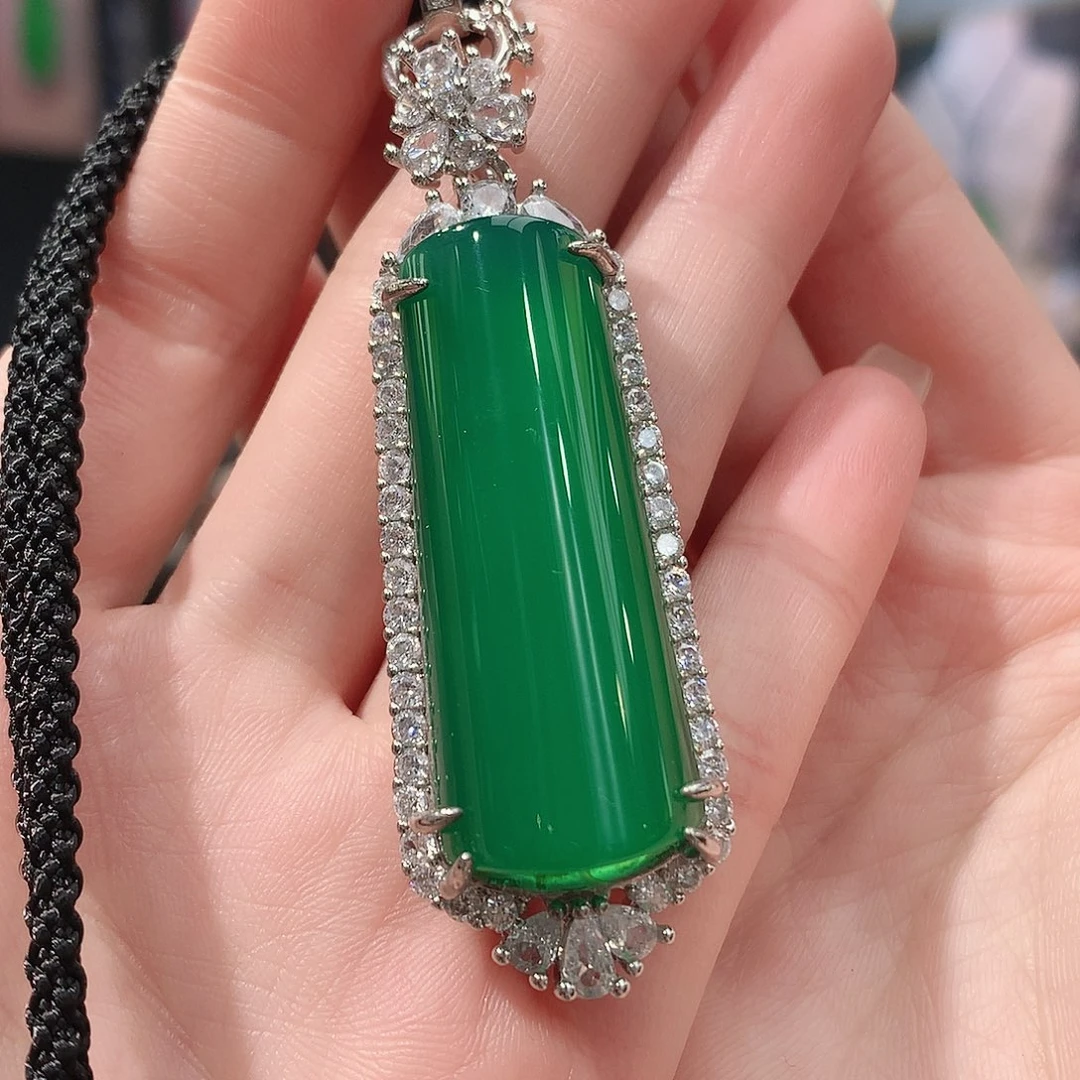 玛瑙/玉髓合金吊坠