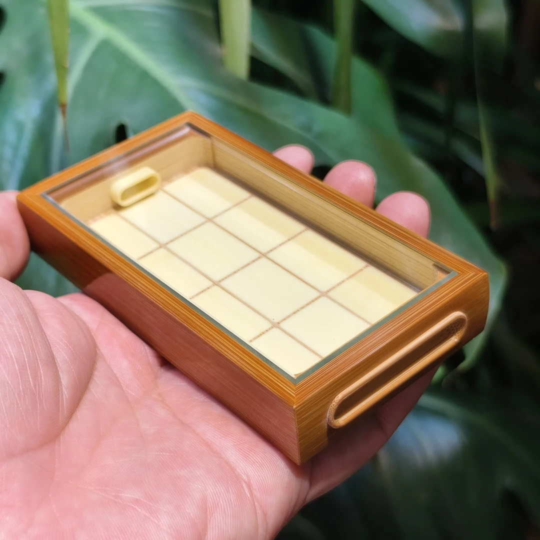 新款海派名家曹自康窜鱼条老玉竹镶嵌密胺黄蛉盒鸣虫盒竹蛉金钟盒