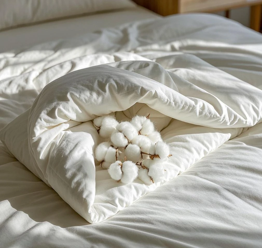 纯棉布被壳、轻薄透气舒适、