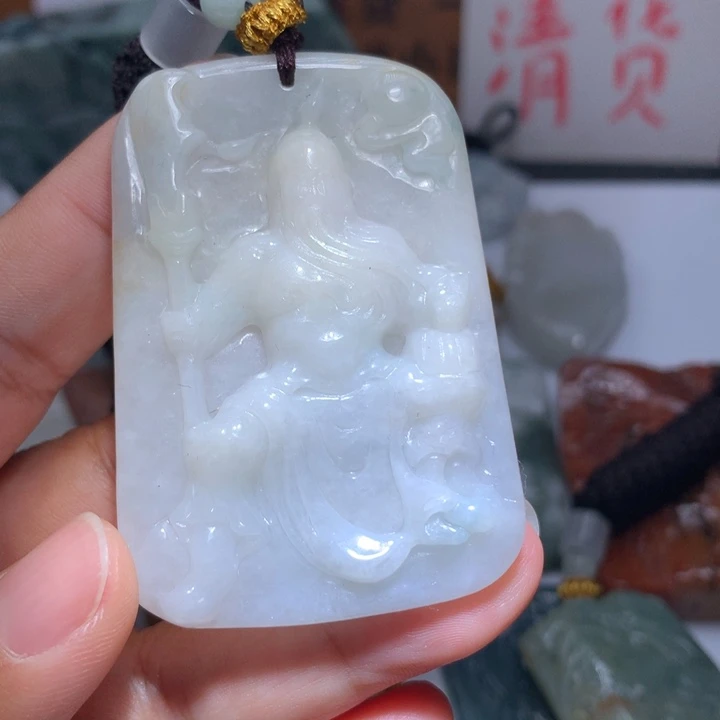 翡翠未镶嵌颈饰保真天然A货翡翠