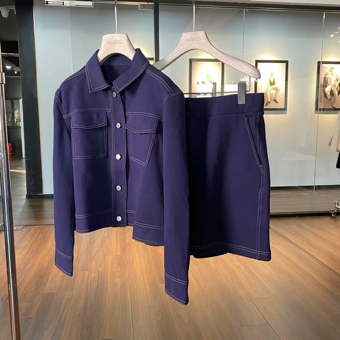 MNFK 不可积分换图有色差 2025意大利春夏款 针织牛仔套装 TZ0176