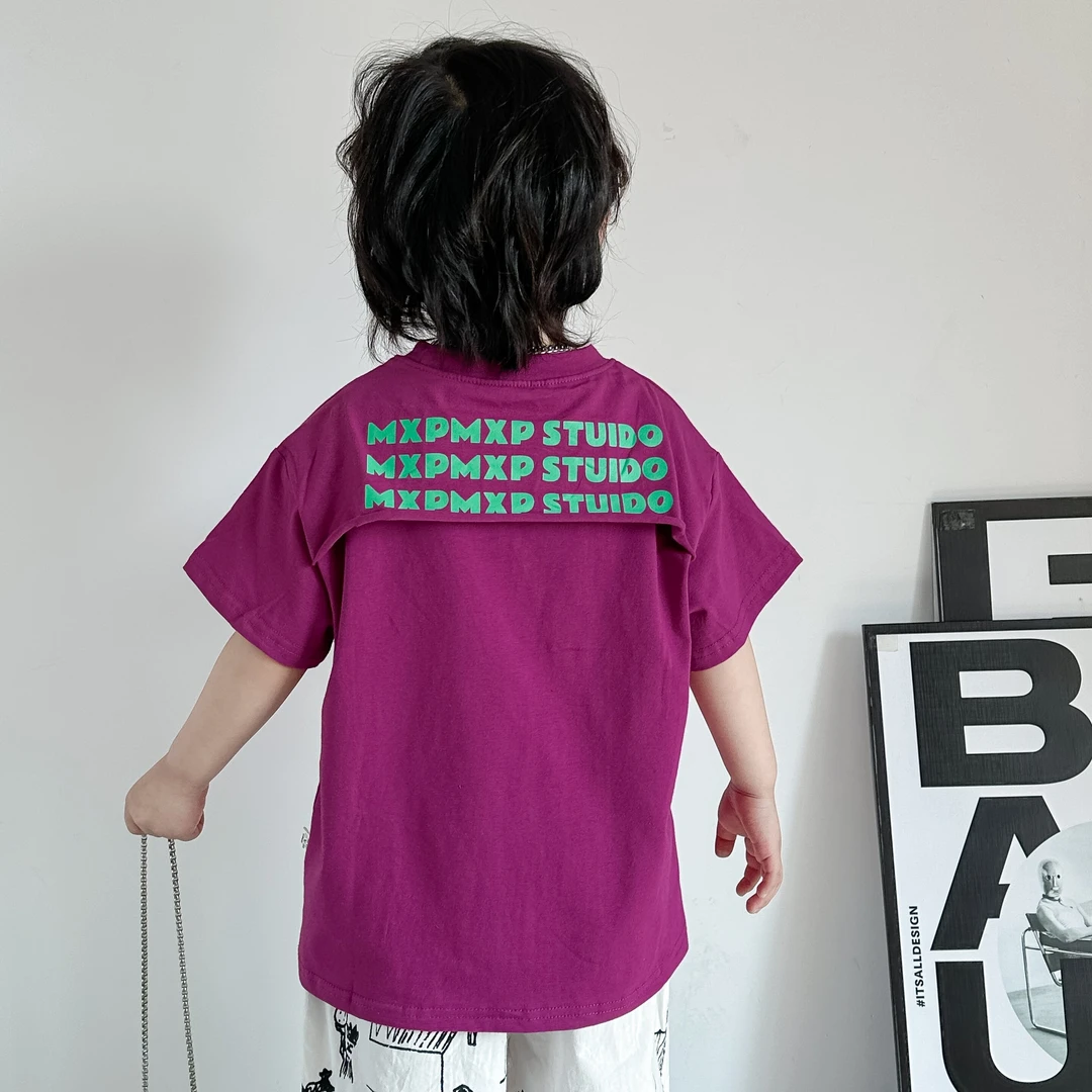 【现货】潮宝宝洋气韩版男童夏装上衣新款儿童夏款半袖女童夏季百搭