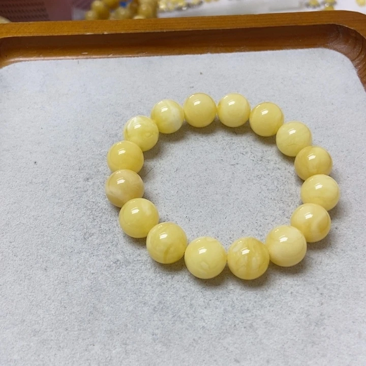 蜜蜡未镶嵌裸石手串