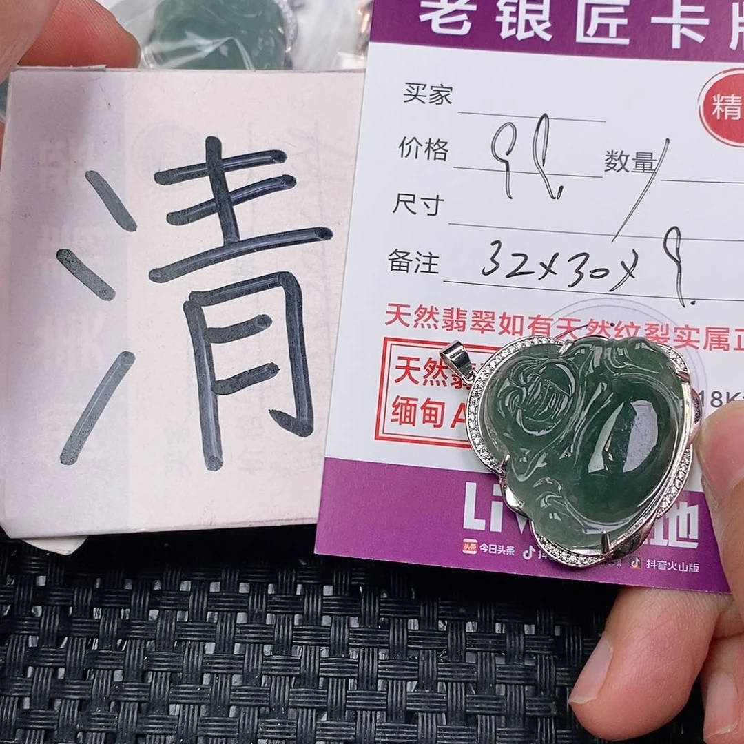 翡翠银S925镶嵌颈饰
