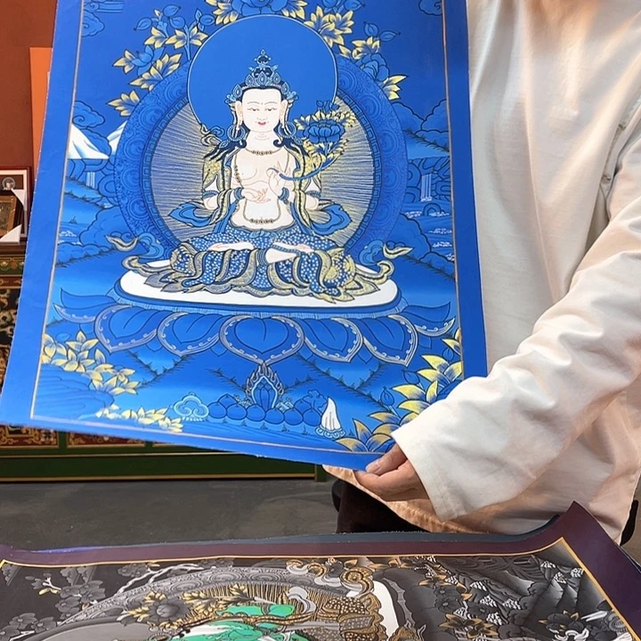 装裱画40×60大势至纯手绘