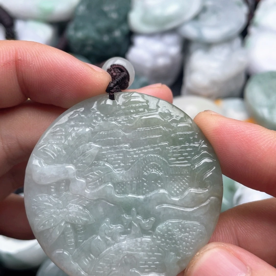 翡翠未镶嵌吊坠(不含链)