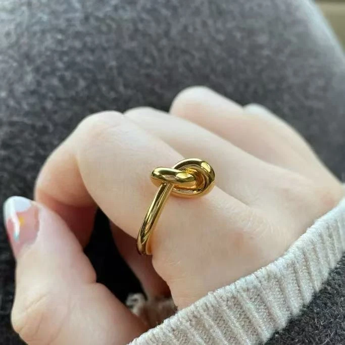 铜合金戒指 【明星同款】同心结闭口戒指