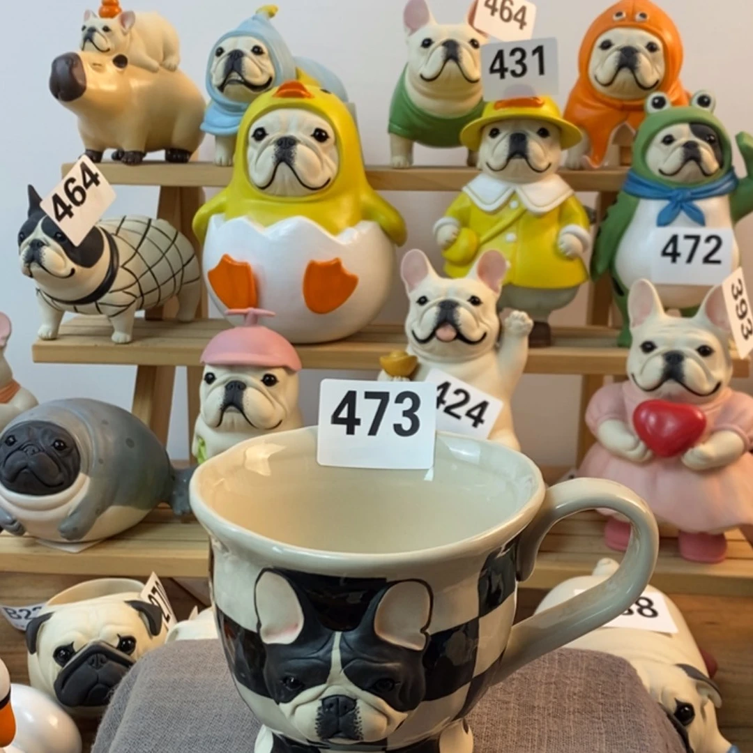 【闪购商品】微瑕473黑白花棋盘格杯陶瓷周边